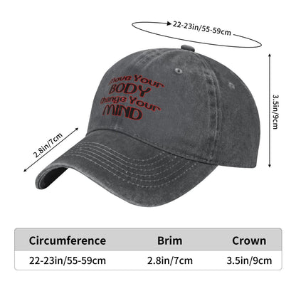 Move Your Body Change Your Mind Printed unisex baseball cap outdoor hats adjustable cap trucker gift hat
