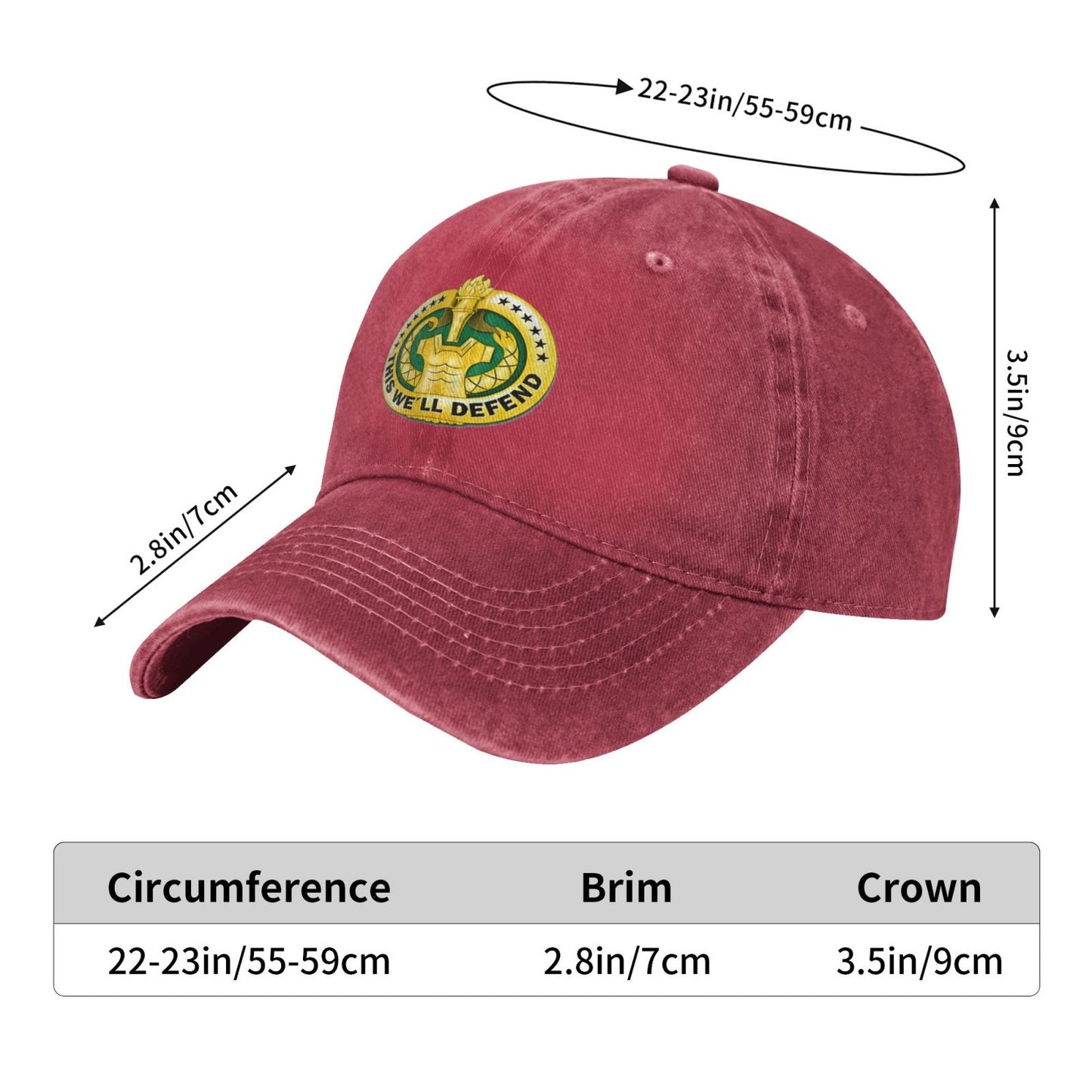 U.S. Army Drill Sergeant Identification Badge Printed unisex baseball cap adjustable cap outdoor sunshade trucker hat