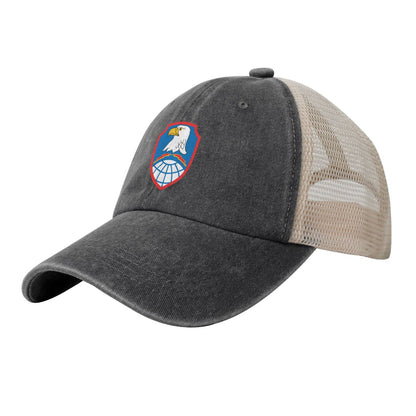 USA Space And Missile Defense Command Printed unisex baseball cap adjustable grid baseball cap veteran gift