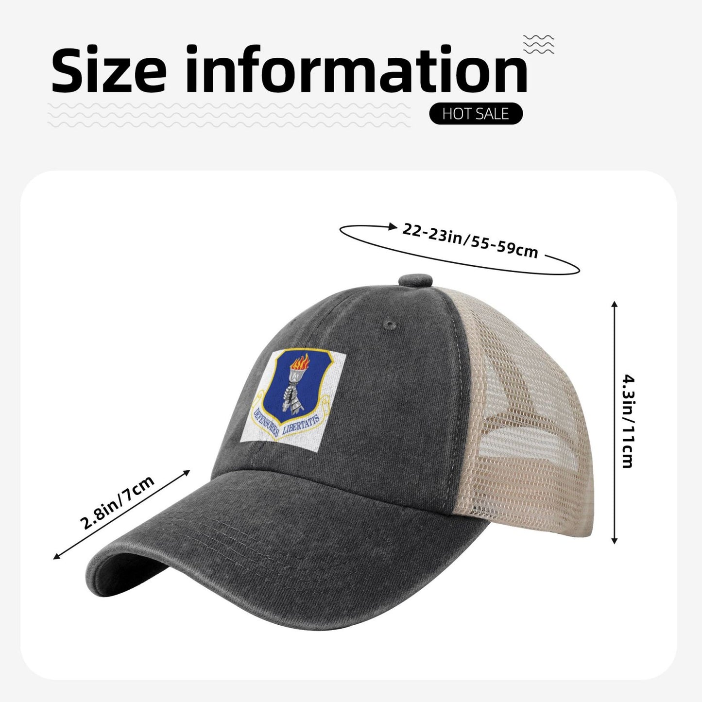 319th Air Refueling WIng Printed unisex baseball cap adjustable grid baseball cap veteran gift