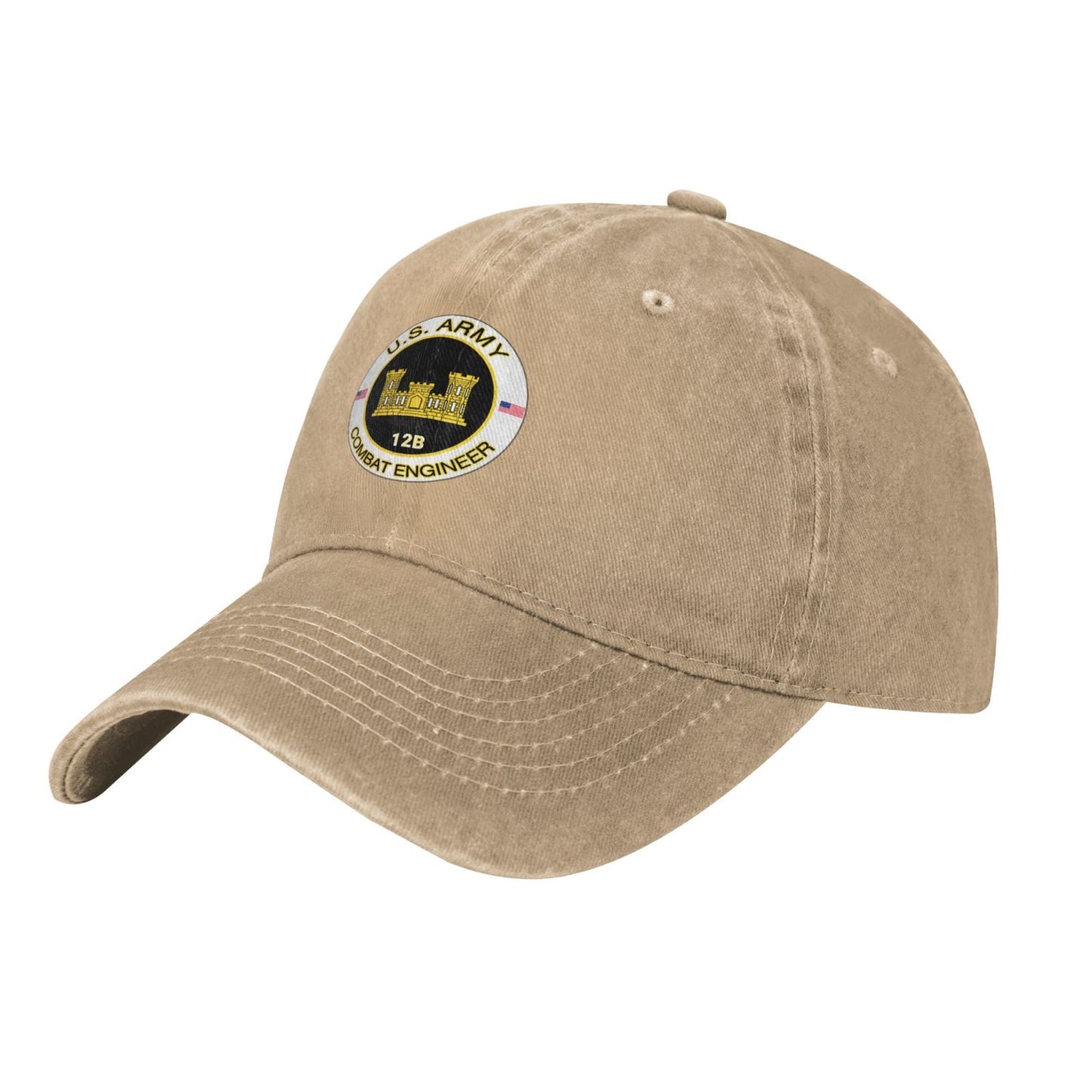 US Army MOS 12B Combat Engineer Printing unisex baseball cap adjustable hats veteran gift