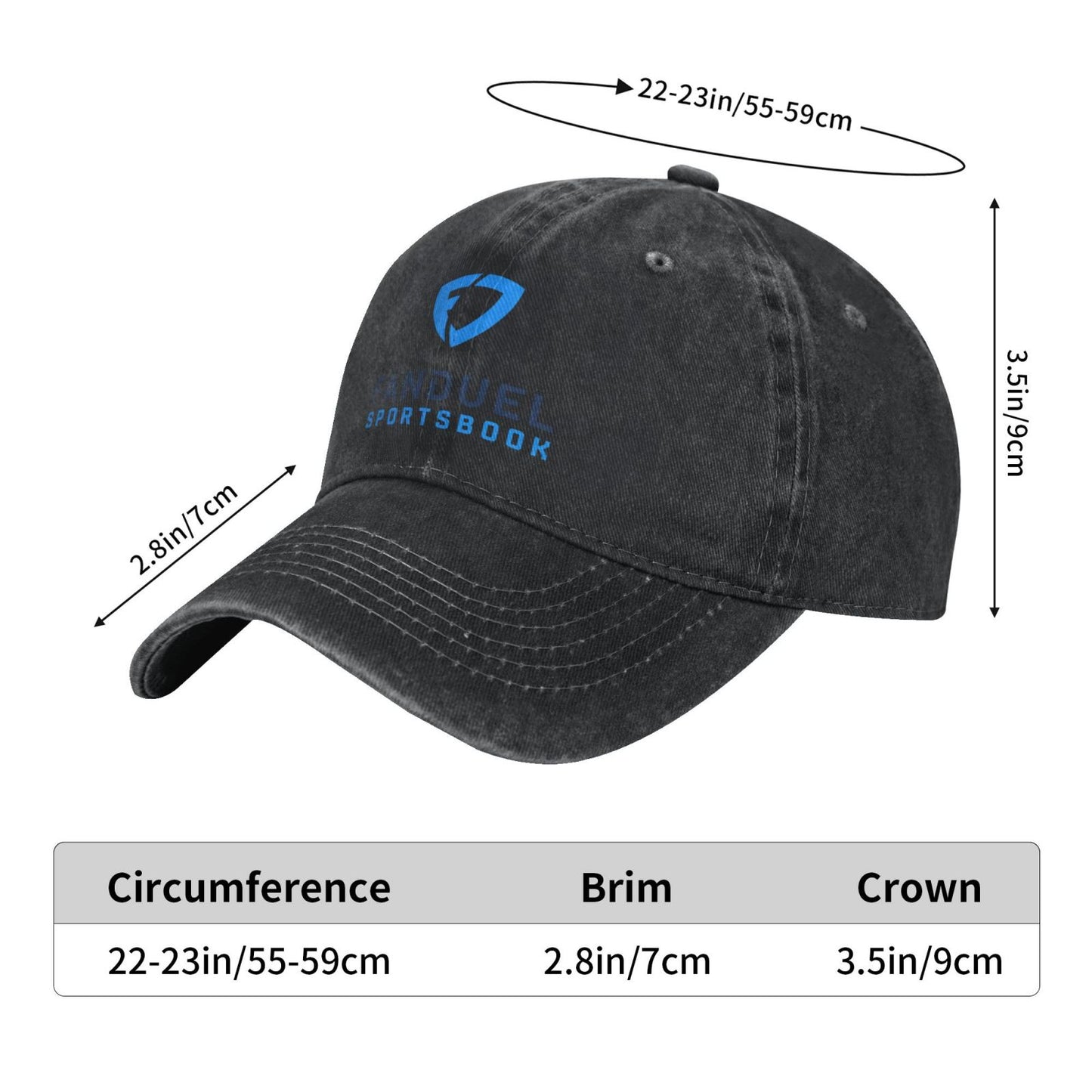 FanDuel Sportsbook Printed unisex baseball cap adjustable cap outdoor sun hats trucker hat