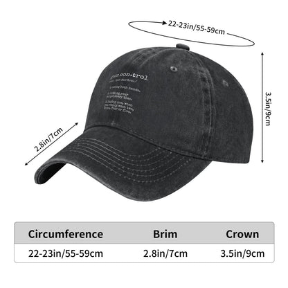 gun con.trol Printed unisex baseball cap adjustable cap outdoor sunshade trucker hat
