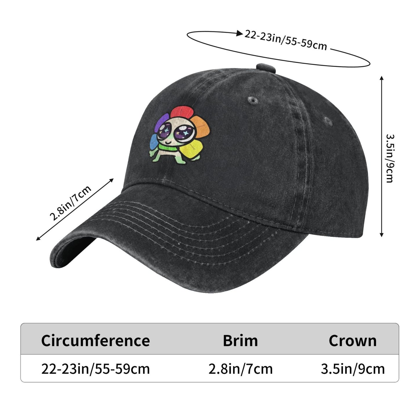 Dandys World Printed unisex baseball cap adjustable cap outdoor sun hats trucker hat