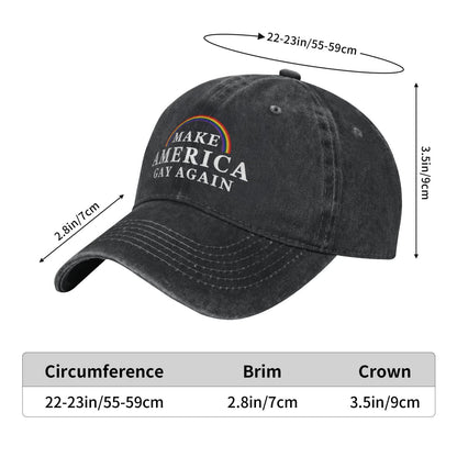 Make America Gay Again Printed unisex baseball cap adjustable cap outdoor sun hats trucker hat