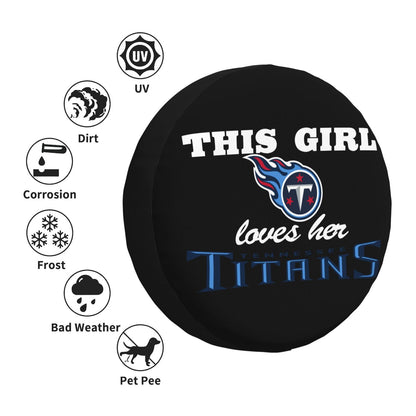 Tennessee Titans Printing wheel dust cover black background car tire cover