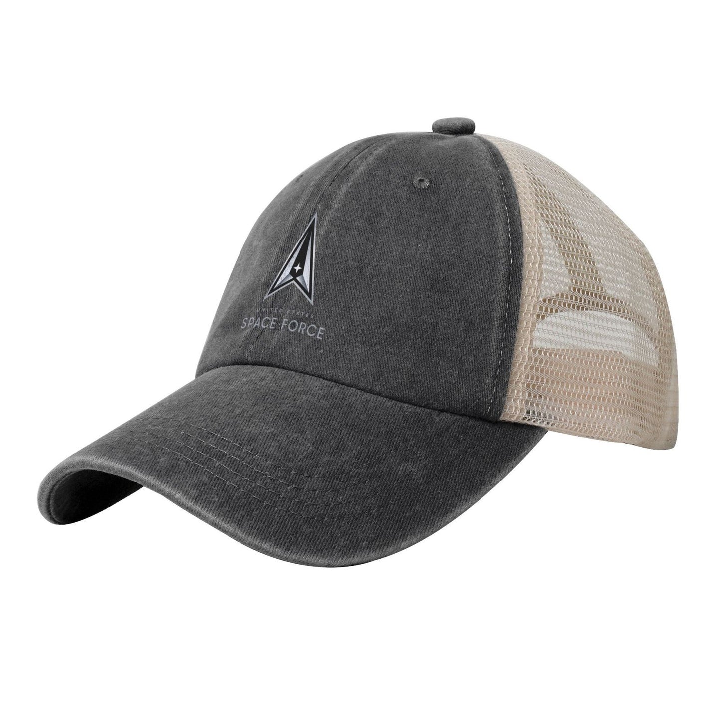 United States Space Force Printed unisex baseball cap adjustable grid baseball cap veteran gift