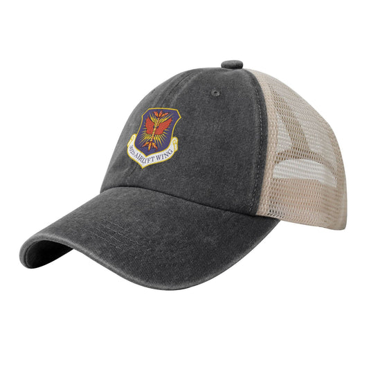302d Airlift Wing Printed unisex baseball cap adjustable grid baseball cap veteran gift