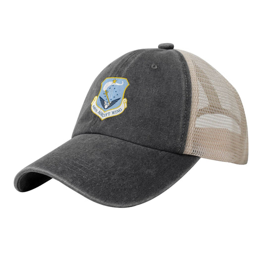 446th Airlift Wing Printed unisex baseball cap adjustable grid baseball cap veteran gift