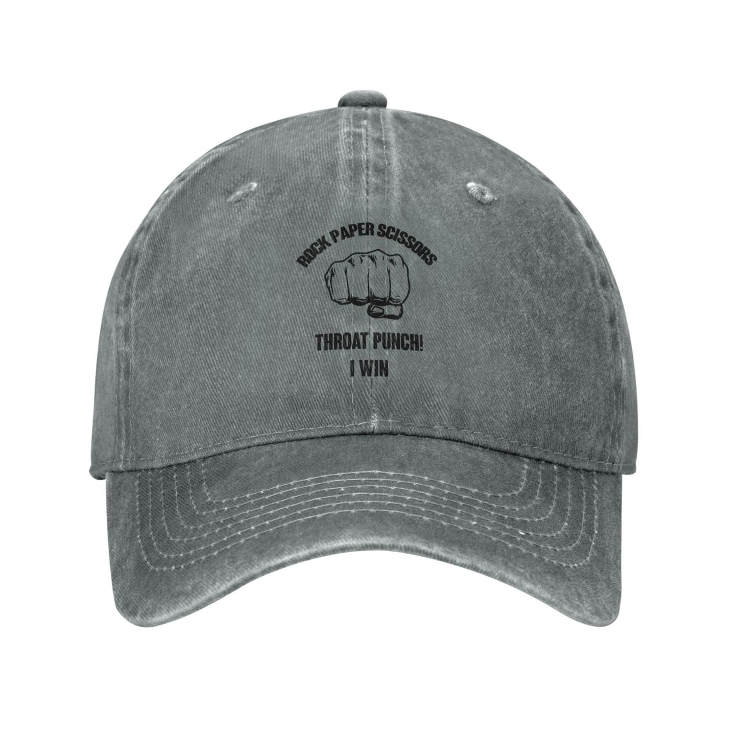 Rock Paper Scissors Throat Punch Printing unisex baseball cap adjustable hats Outdoor leisure hat trucker cap