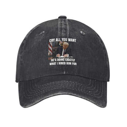 Cry All You Want Tr Mp Printed unisex baseball cap outdoor hats adjustable cap trucker gift hat