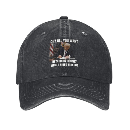 Cry All You Want Tr Mp Printed unisex baseball cap outdoor hats adjustable cap trucker gift hat