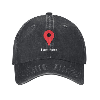 I Am Here Printed unisex baseball cap adjustable cap outdoor sun hats trucker hat
