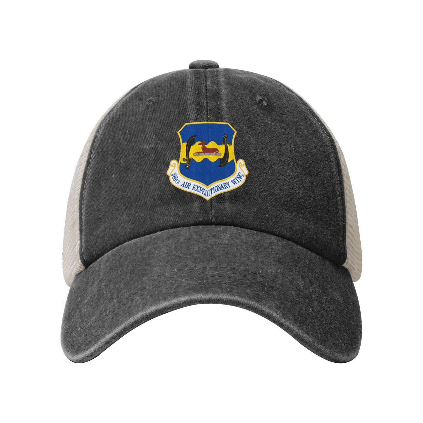 386th Air Expeditionary Wing Printed unisex baseball cap adjustable grid baseball cap veteran gift