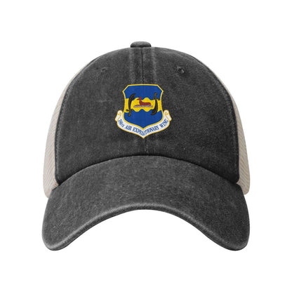 386th Air Expeditionary Wing Printed unisex baseball cap adjustable grid baseball cap veteran gift