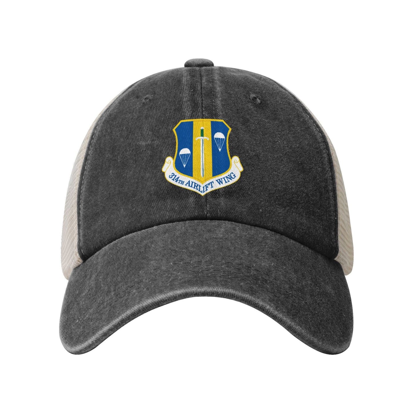 314th Airlift Wing Printed unisex baseball cap adjustable grid baseball cap veteran gift