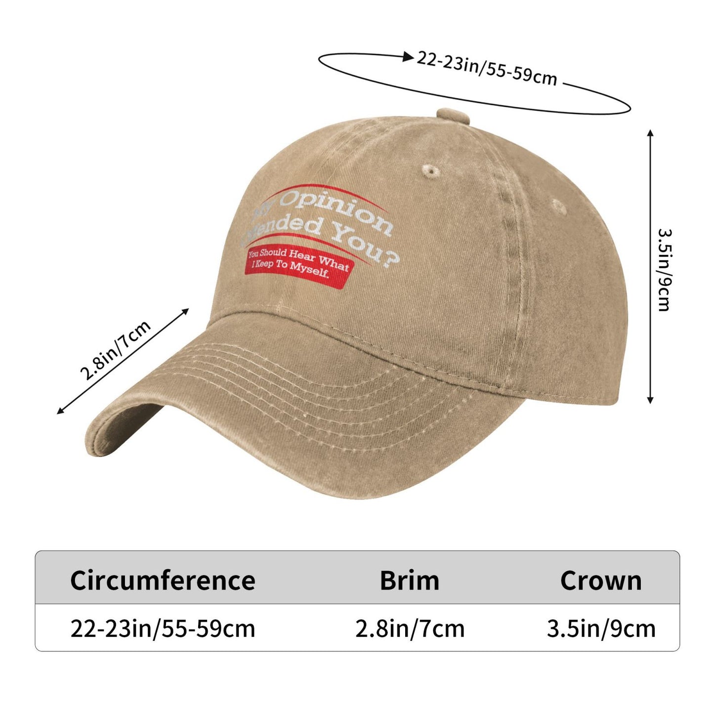 My Opinion Offended You Printed unisex baseball cap adjustable cap outdoor sun hats trucker hat