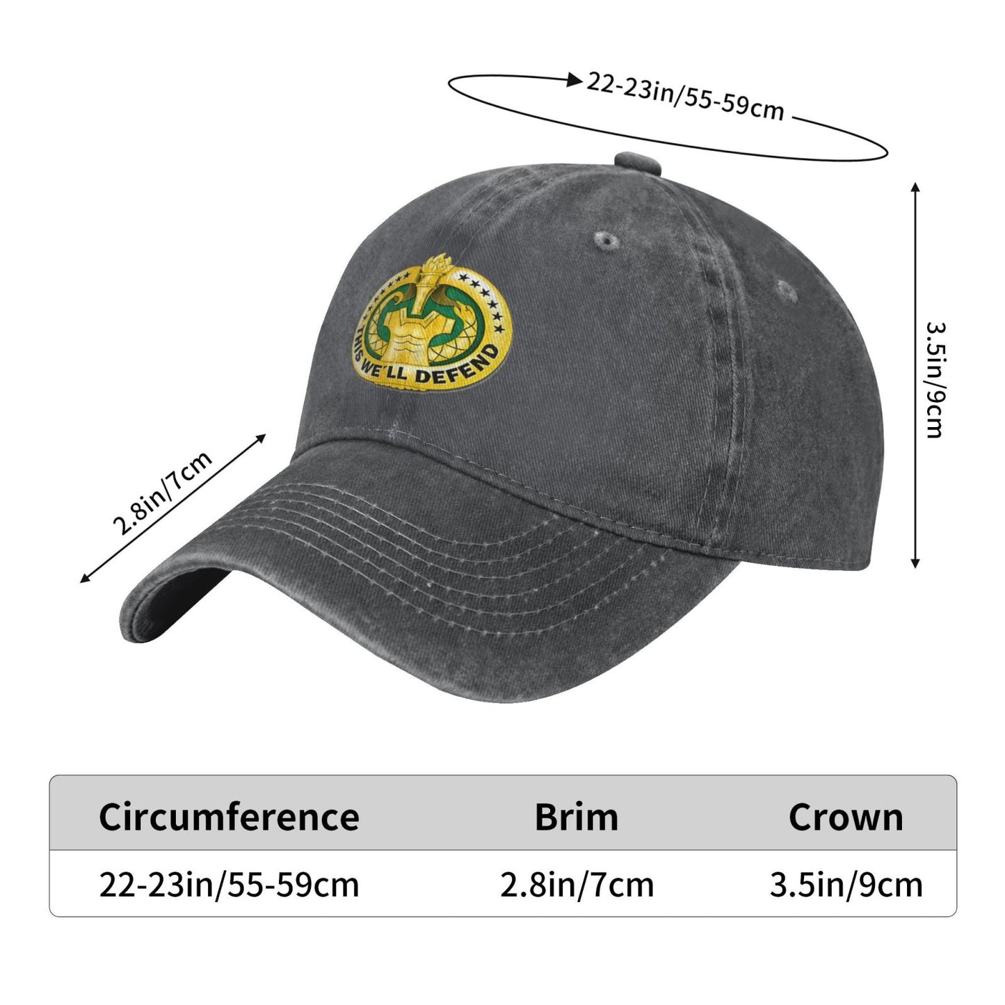U.S. Army Drill Sergeant Identification Badge Printed unisex baseball cap adjustable cap outdoor sunshade trucker hat