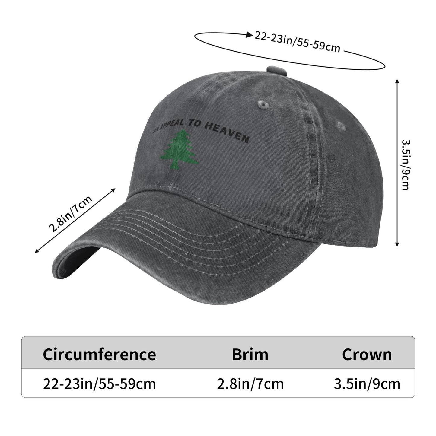 Liberty An Appeal To Heaven Tree Printed unisex baseball cap adjustable cap outdoor sun hats trucker hat