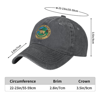 THE COUNTY OF SANTA CRUZ 1850 Printed unisex baseball cap adjustable cap outdoor sun hats trucker hat