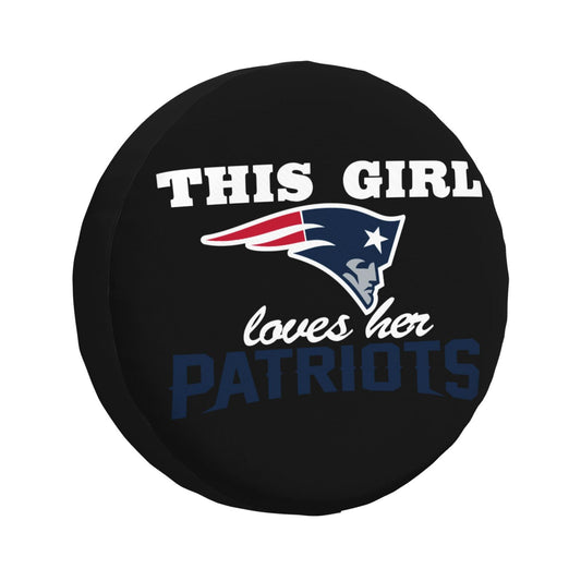 New England Patriots Printing wheel dust cover black background car tire cover