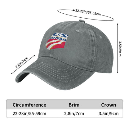 US Ski Team Printed unisex baseball cap outdoor hats adjustable cap trucker gift hat