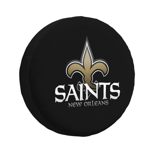 New Orleans Saints Pumpkin Moon Halloween Printed Car Tire Cover Tire Dust Cover