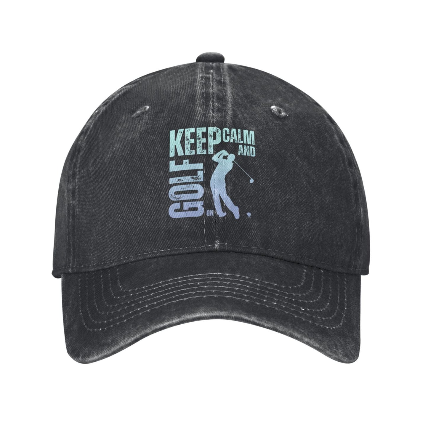 Keep Calm And Golf On Printed unisex baseball cap adjustable cap outdoor sun hats trucker hat