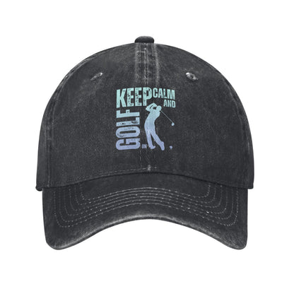 Keep Calm And Golf On Printed unisex baseball cap adjustable cap outdoor sun hats trucker hat