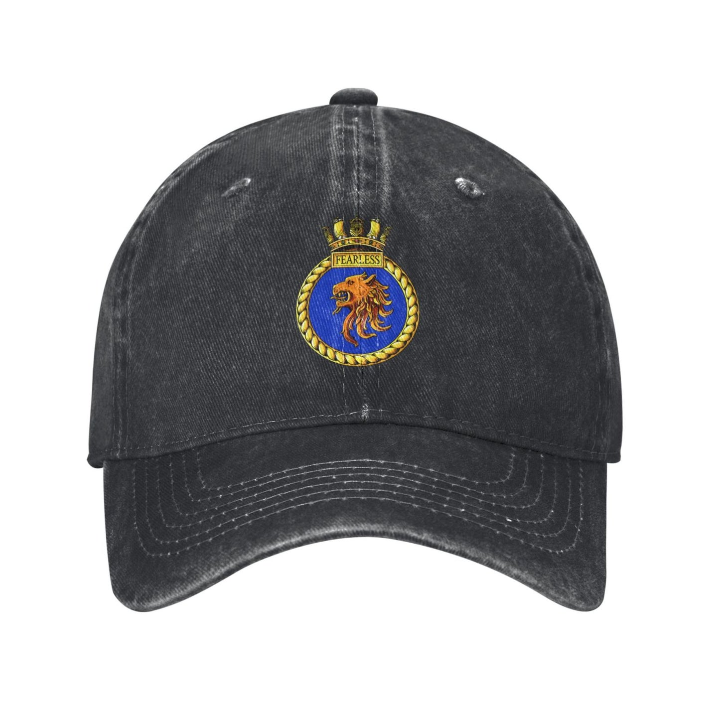 Vintage HMS Fearless L10 Printed unisex baseball cap adjustable cap outdoor trucker hat veterans Gifts