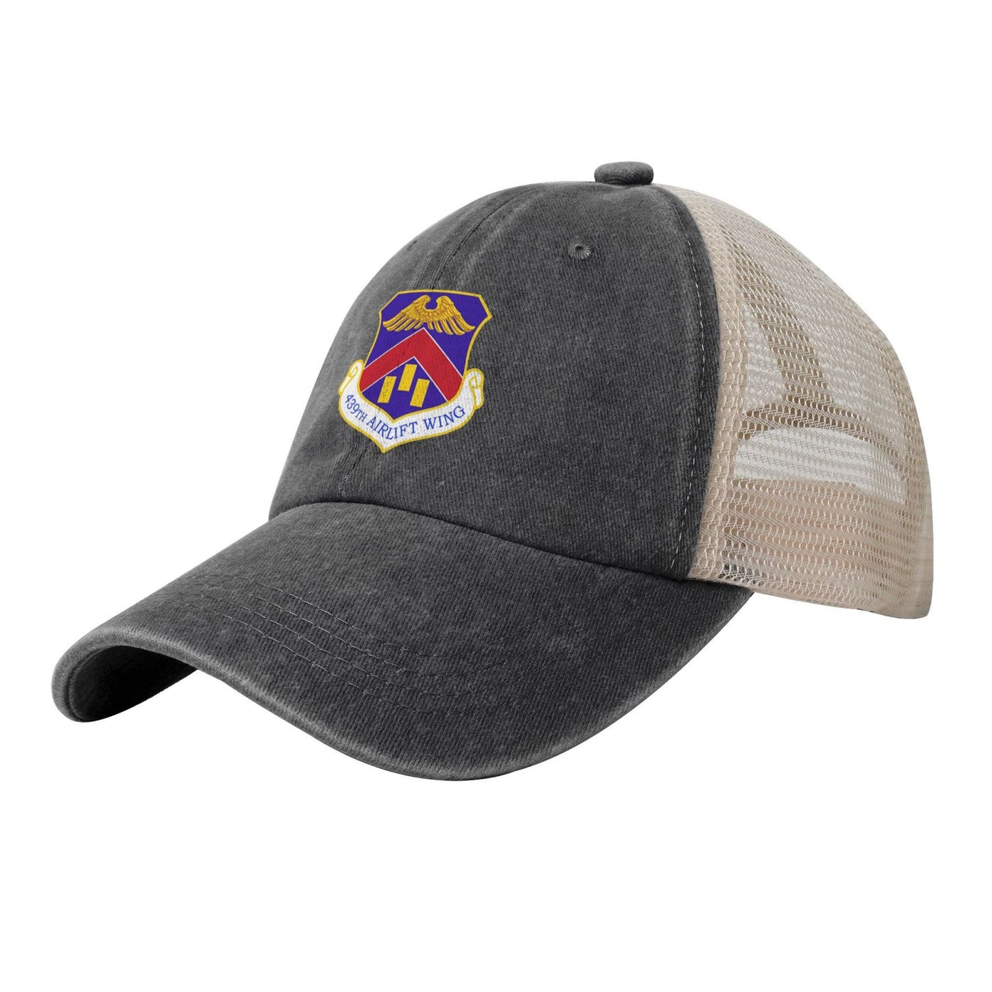 439th Airlift Wing Printed unisex baseball cap adjustable grid baseball cap veteran gift