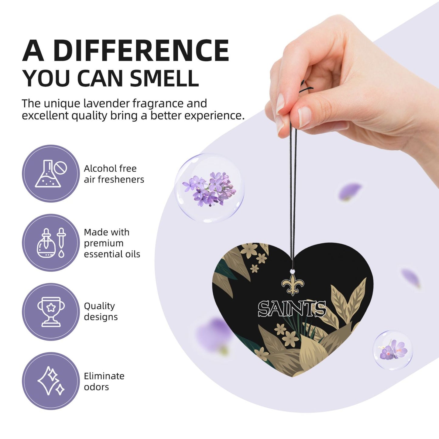 4pcs- New Orleans Saints car aromatherapy tablets Car Air Fresheners Cards Set