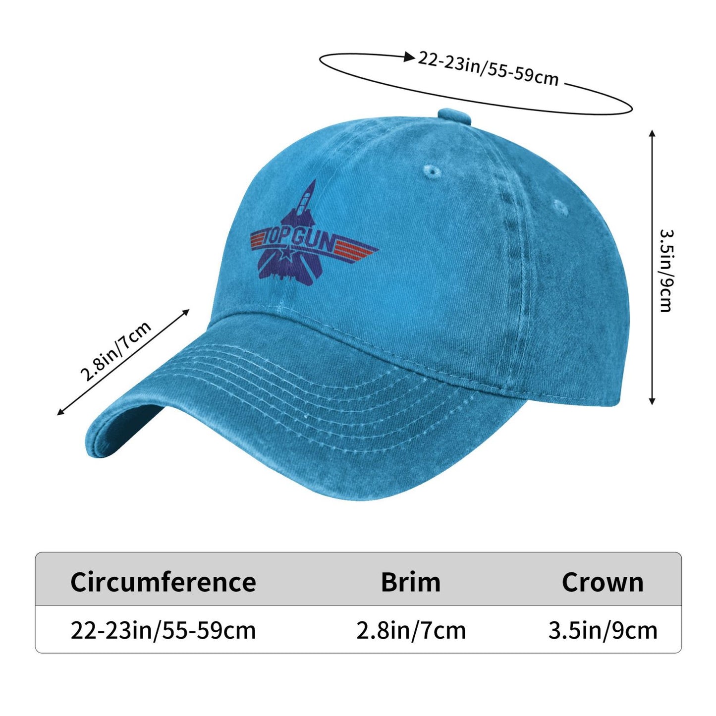 Top Gun Background Printed unisex baseball cap outdoor hats adjustable cap trucker gift hat