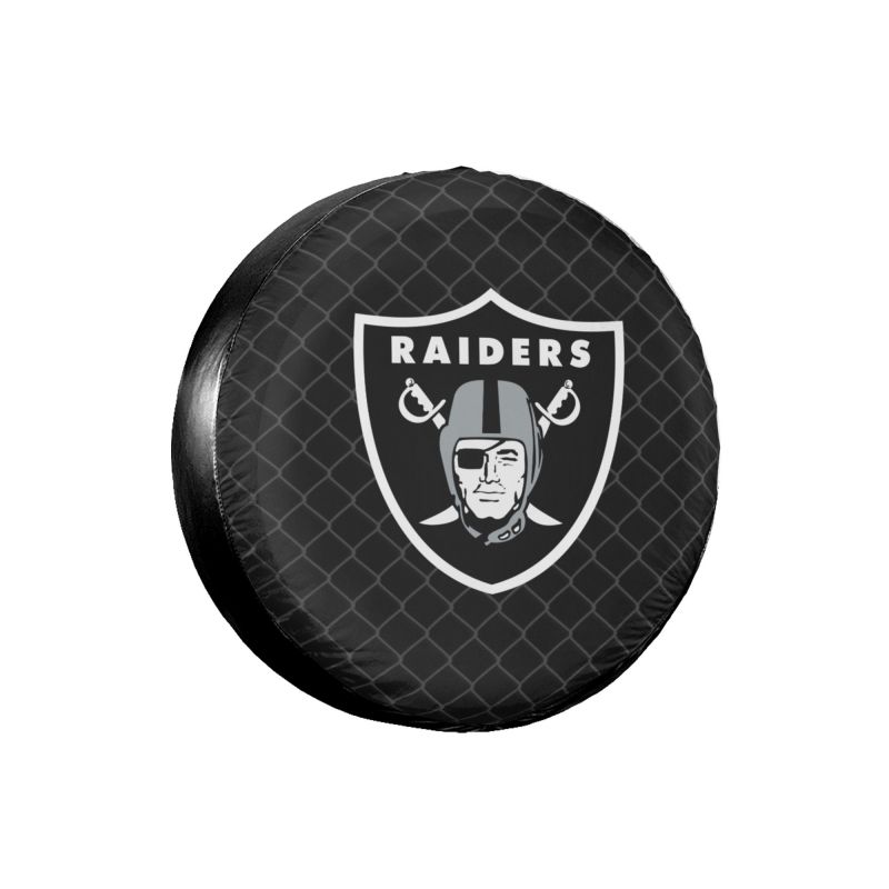 Las Vegas Raiders Grid background car tire waterproof dustproof protective cover