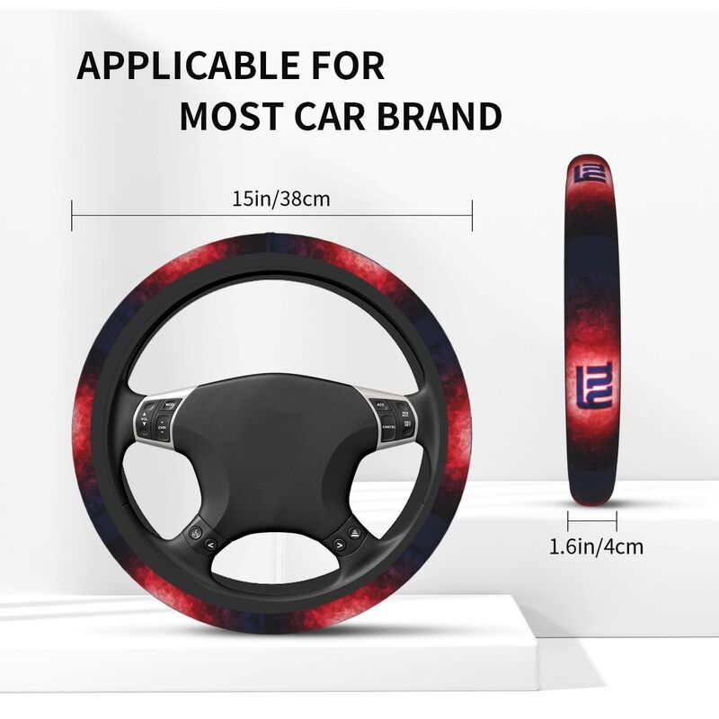 New York Giants 3 Printed breathable elastic steering wheel protective cover