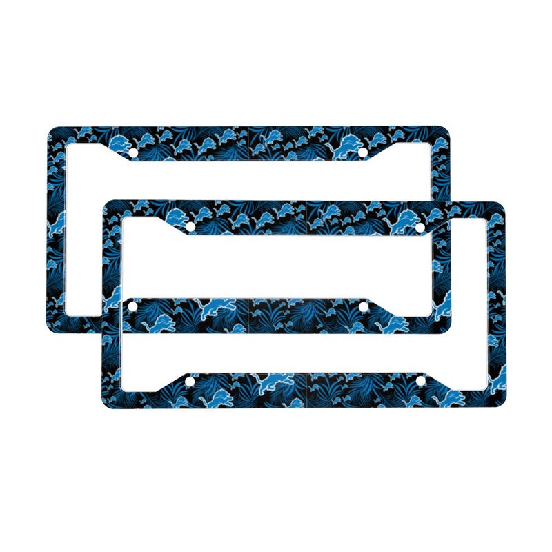 Detroit Lions Print Car license plate frame four hole license plate holder (one pair)