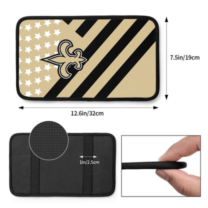 Car armrest box pad New Orleans Saints2 Printed central armrest box pad anti slip pad
