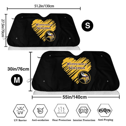 Minnesota Vikings Printing is suitable car front windshield sunshades Car windshield sunshades