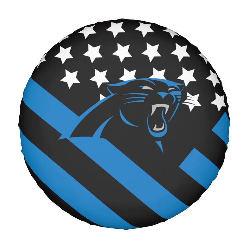 Carolina Panthers 3 car dustproof sunscreen tyre protective cover Tyre protective cover