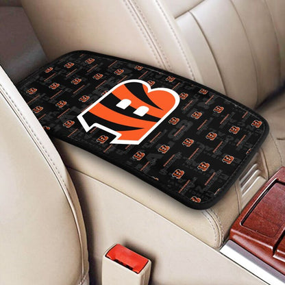 Cincinnati Bengals printed Car handrail cushion Personalized car armrest cover