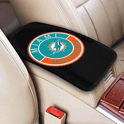 Miami Dolphins print car armrest protective cover Car center console armrest pad