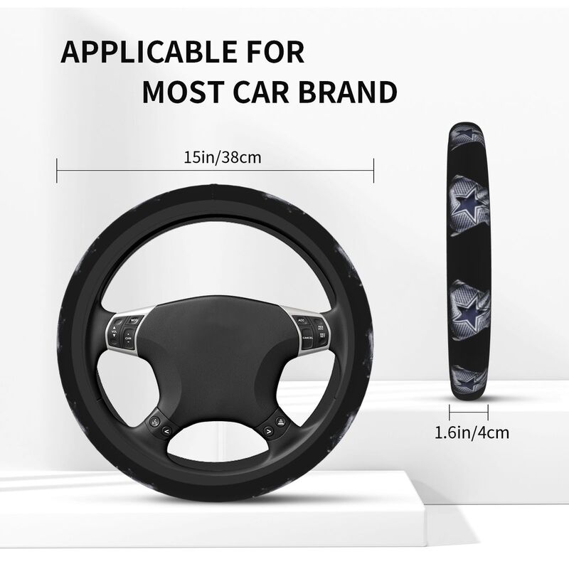 Dallas Cowboys 9 Printed breathable anti slip cover elastic steering wheel cover