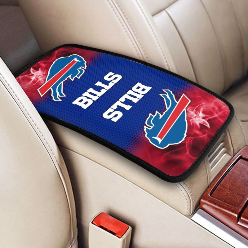 Car armrest box pad Buffalo Bills 7 Printed central armrest box cushion protective pad