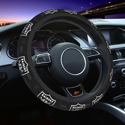 Las Vegas Raiders 3 Printed elastic steering wheel cover car steering wheel protective cover