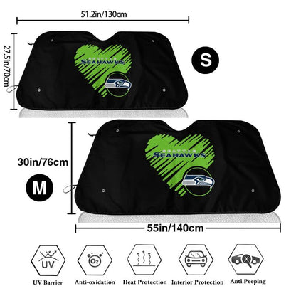 Seattle Seahawks Printing is suitable car front windshield sunshades Car windshield sunshades