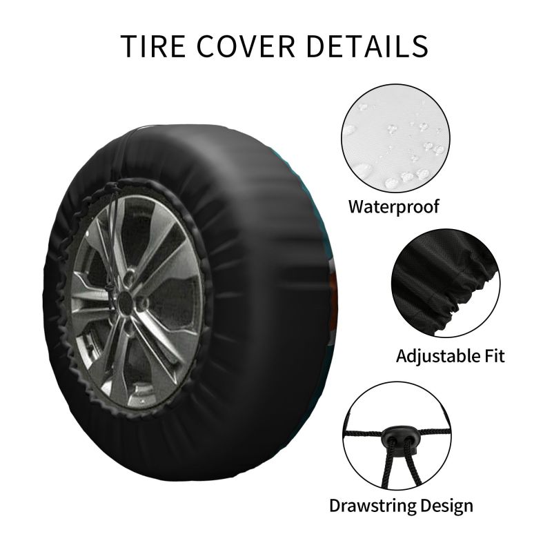 Miami Dolphins printed car tire cover dustproof and waterproof tire cover