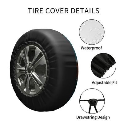 Miami Dolphins printed car tire cover dustproof and waterproof tire cover