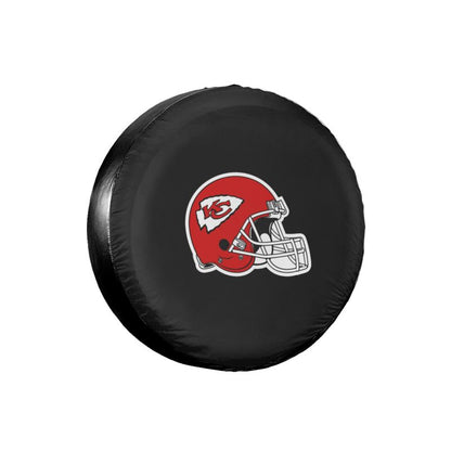 Kansas City Chiefs 3 Car tire protective cover waterproof and dustproof tire cover
