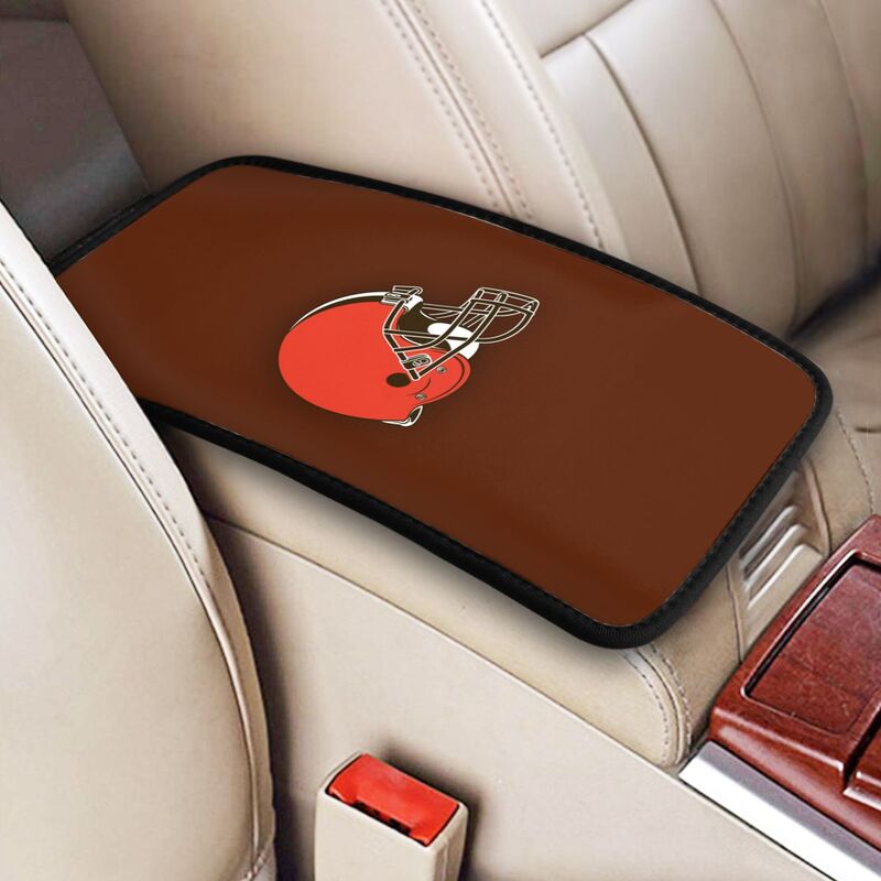 Cleveland Browns Printed car armrest box pad anti-abrasion pad