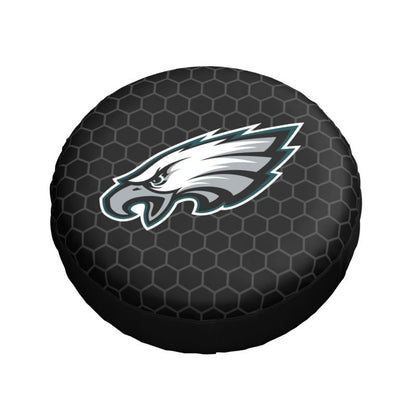 Philadelphia Eagles Grid printed car tire cover dustproof and waterproof tire cover